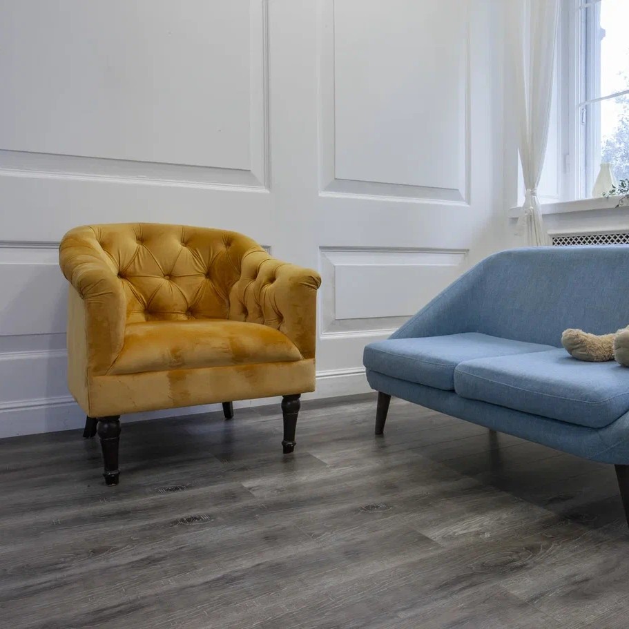 Кварцвинил Damy Floor Family TCM369-7 Дуб Рустикальный Черный